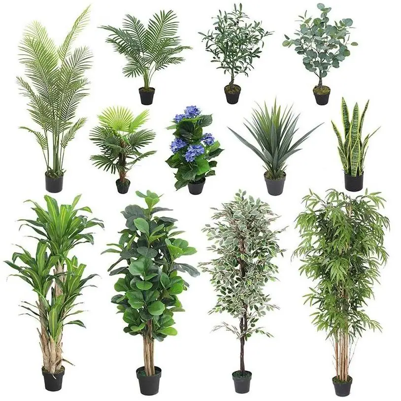 JIAWEI Artificial Plant Orchid Plant Wall White Roses Top Selling Bonsai Desktop Decoration Gift Artificial Plant