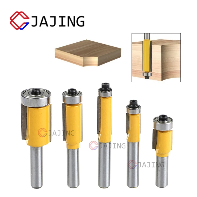 Straight Bit 8mm shank Flush Trim Router Bit Woodworking Tools Flush Trimming Bit with Bearing