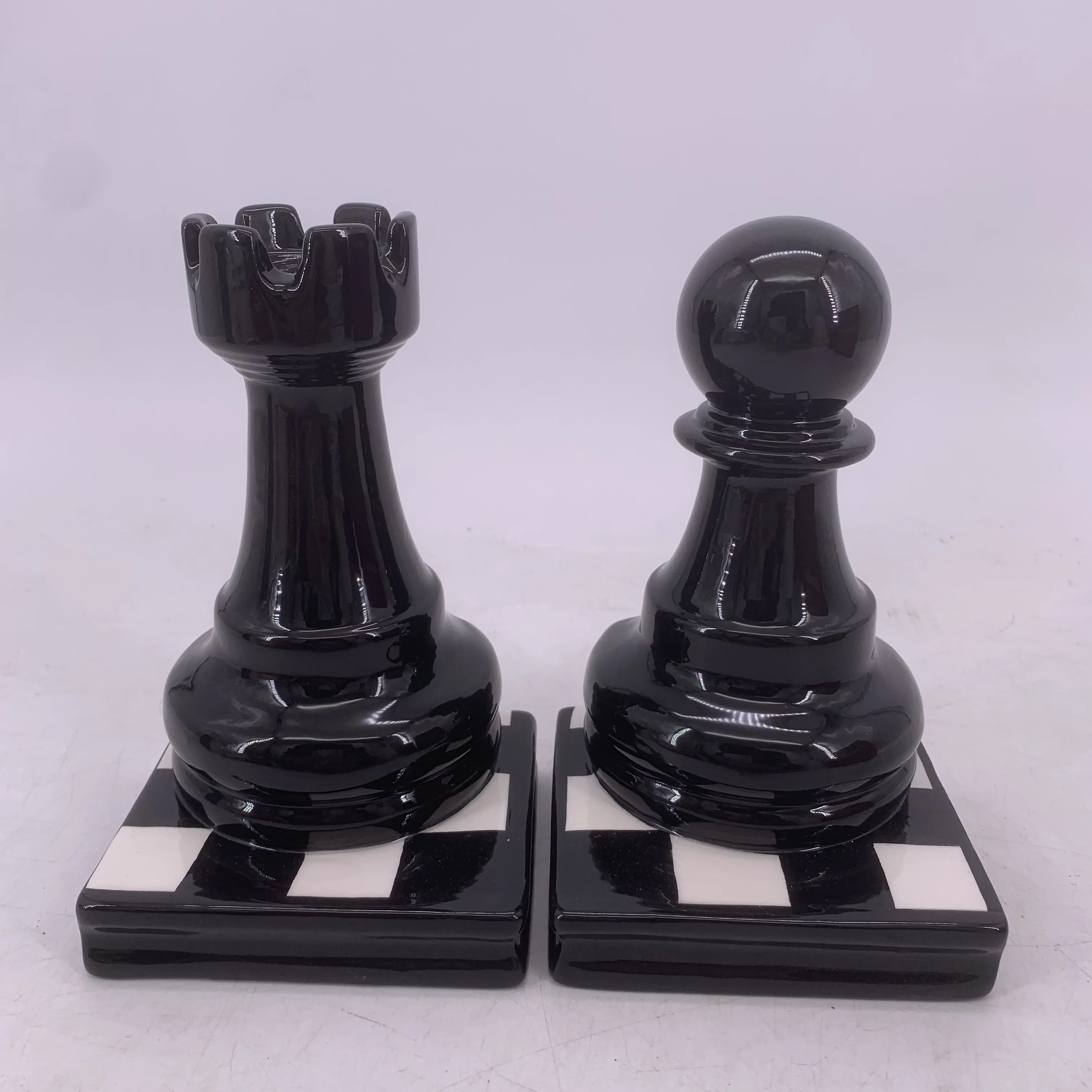 Hot sale Chess Ceramic bookends for kids bookends decorative,study room decor book stop book shelf stop library decor ceramic