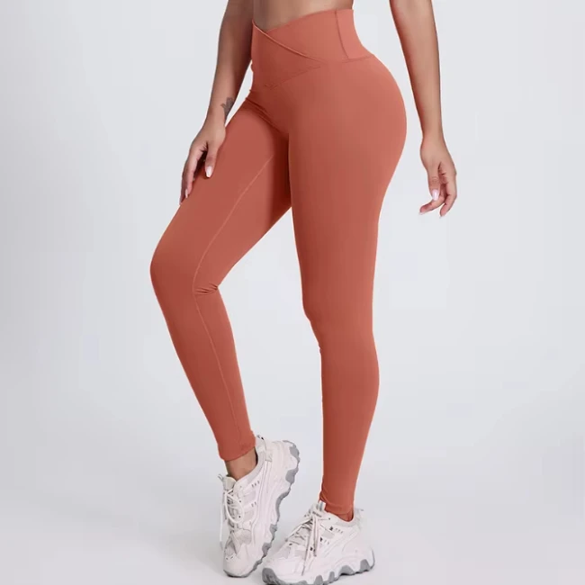 2024 Custom Gym Wear V front Waist Yoga Pant Peach Butt Running Tights for Girls Sports Workout Yoga Pants Leggings For Women