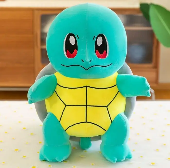 Aolan Cute Cartoon Pokemoned Doll Series Bika Chugeni Turtle Elf Small Fire Dragon Stuffed Animals Toy