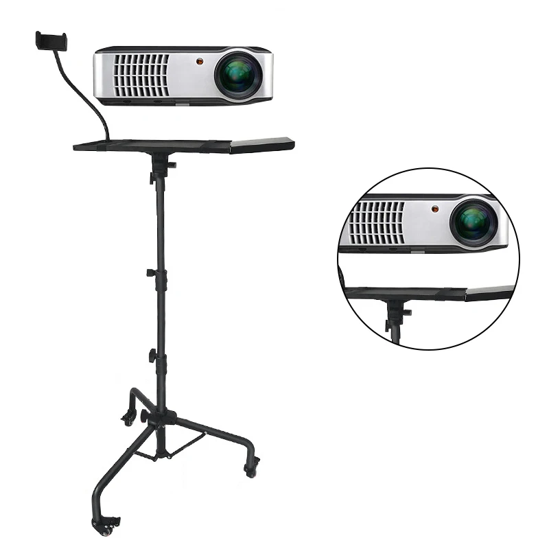 Multiuse Projector Stand Universal Wheel Portable Phone Holder Mouse Pad Bracket Aluminum Adjustable Laptop Stand