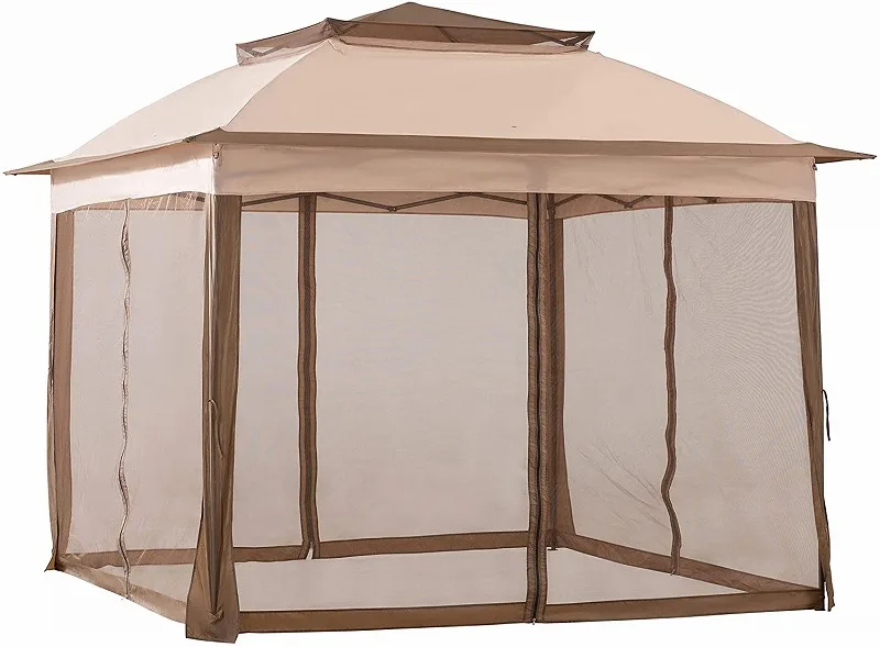  High Quality Aluminium Sun Protection Casual Waterproof Outdoor Tent Gazebo With Mosquito Net