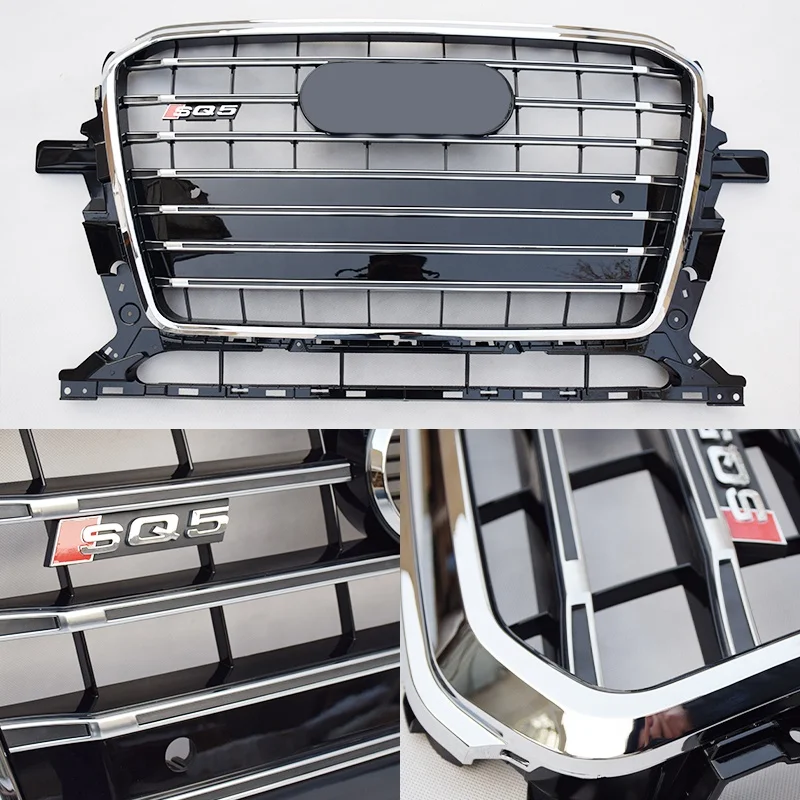 2013+ SQ5  Front Grill For sq5 q5 Audi 8r Upgrade SQ5 2013-2017 Chrome And Gloss Black