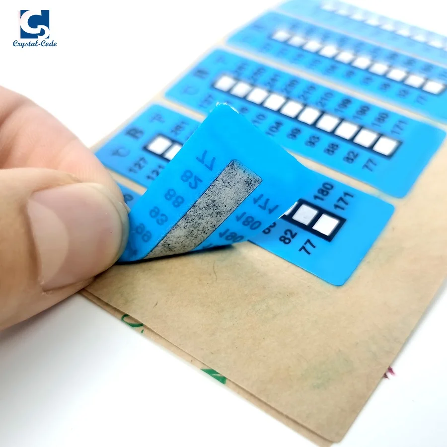 High quality Temperature Indicating Label heat sensitive color changing temperature Indicator sticker
