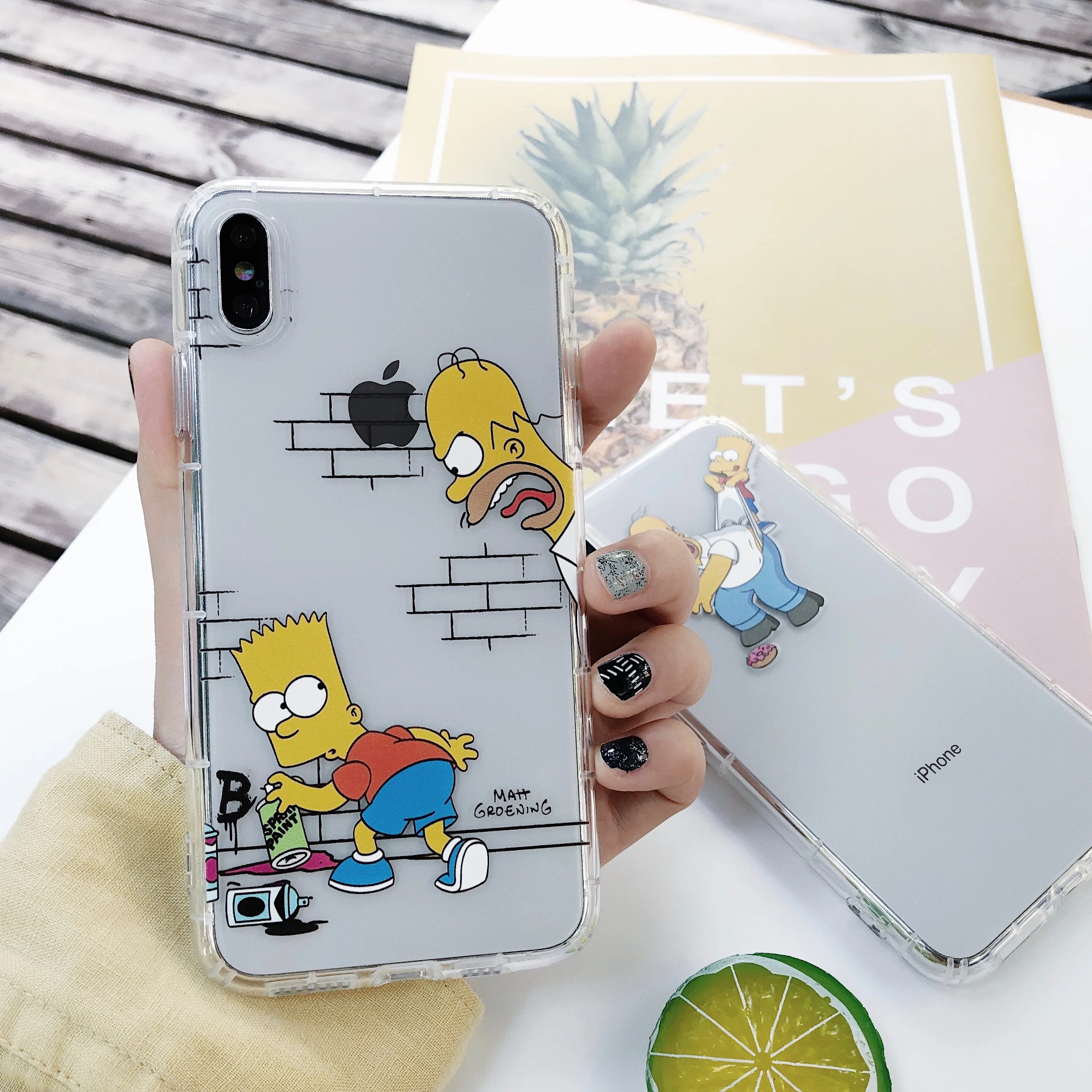 Мягкий силиконовый чехол для телефона из ТПУ Симпсон с крутым узором для iPhone XS MAx Xs Xr X 8 7 6 6S Plus 11 pro Max 5 5S SE