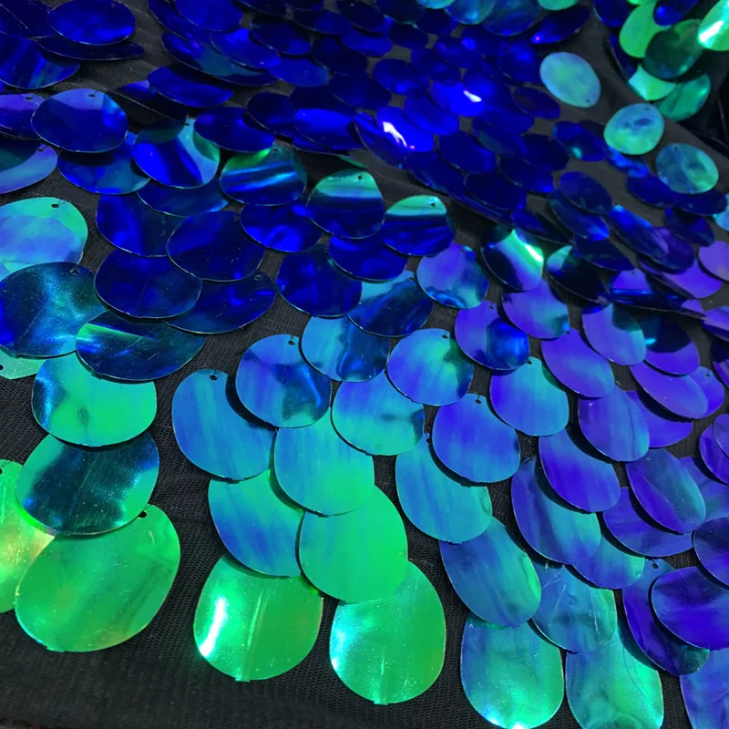 Flip Full Size Large Sequin Fabric Stage Wedding Dress Embroidered Large Sequin Factory Direct Sales camo printed sequin fabric