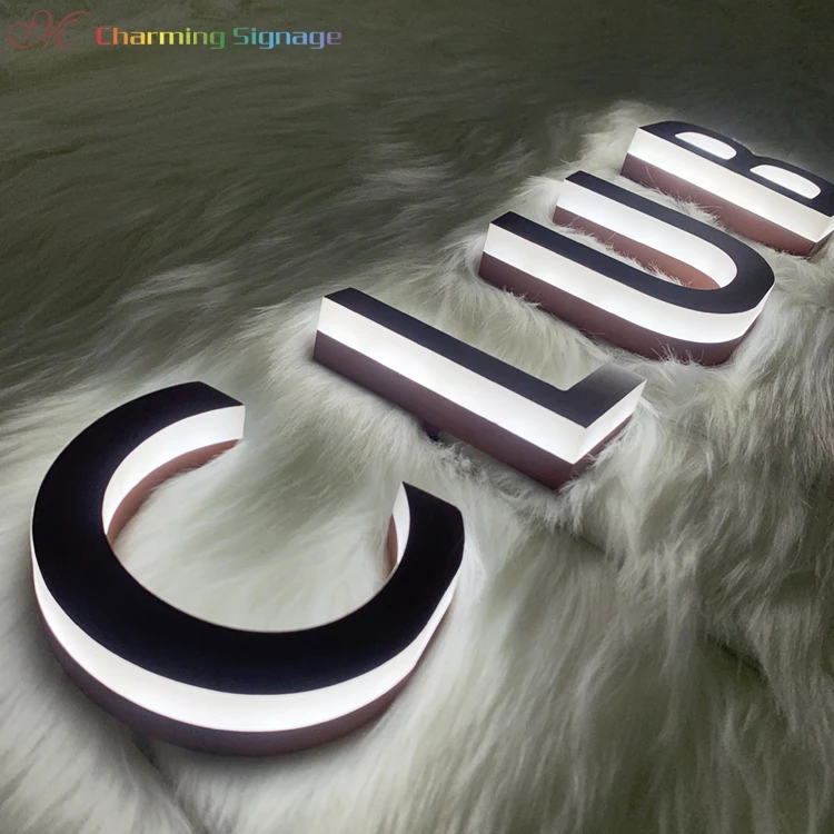 Charmingsign Custom LED Acrylic illuminated Letter Sign Neon Signage Commercial Business Billboard Logo