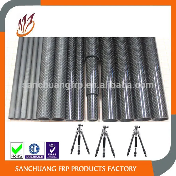 
Dongguan Sanchuang Custom Winding process Carbon Fiber Tube with 3K Surface 