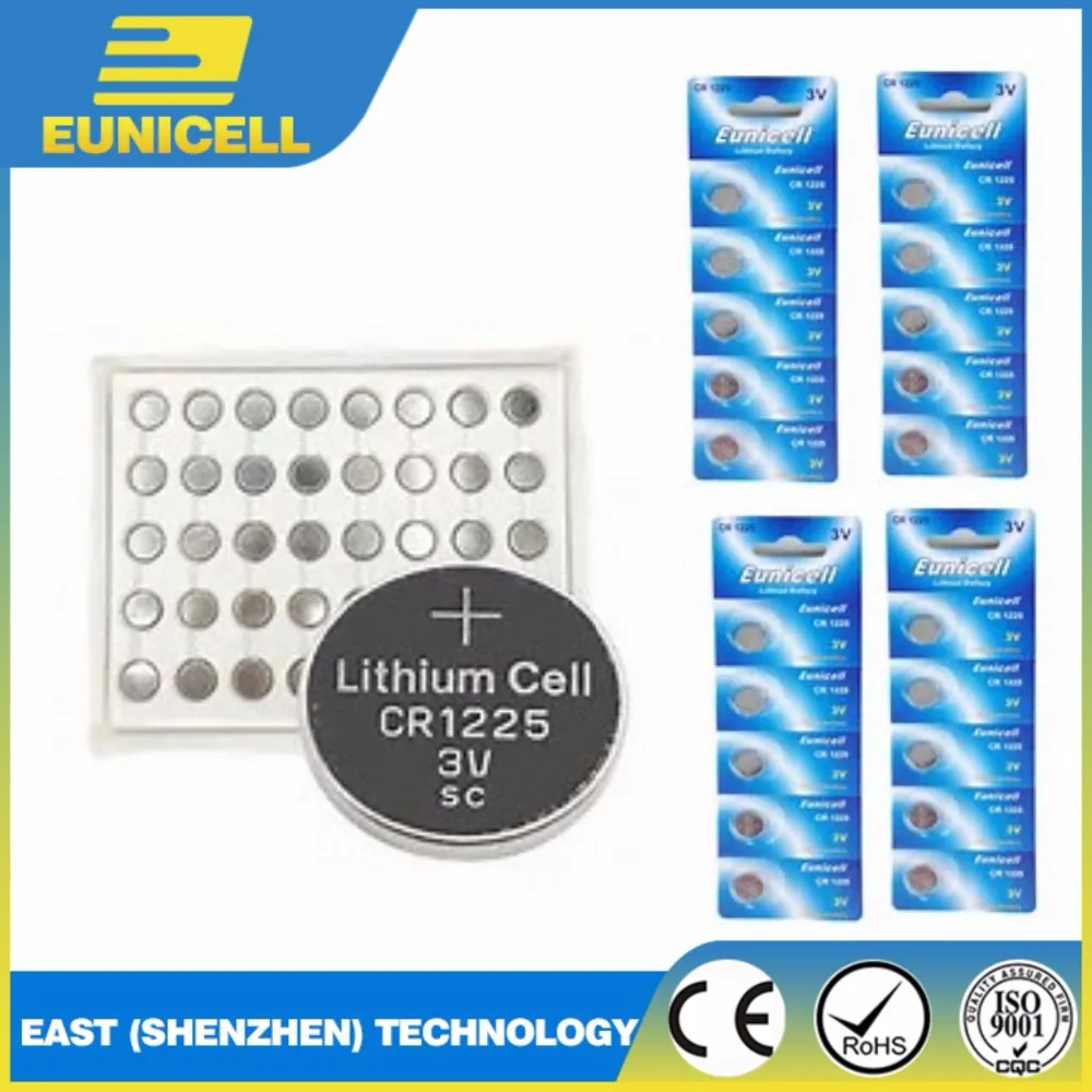 Eunicell CR1225 battery CR 1225 3V lithium button cell battery