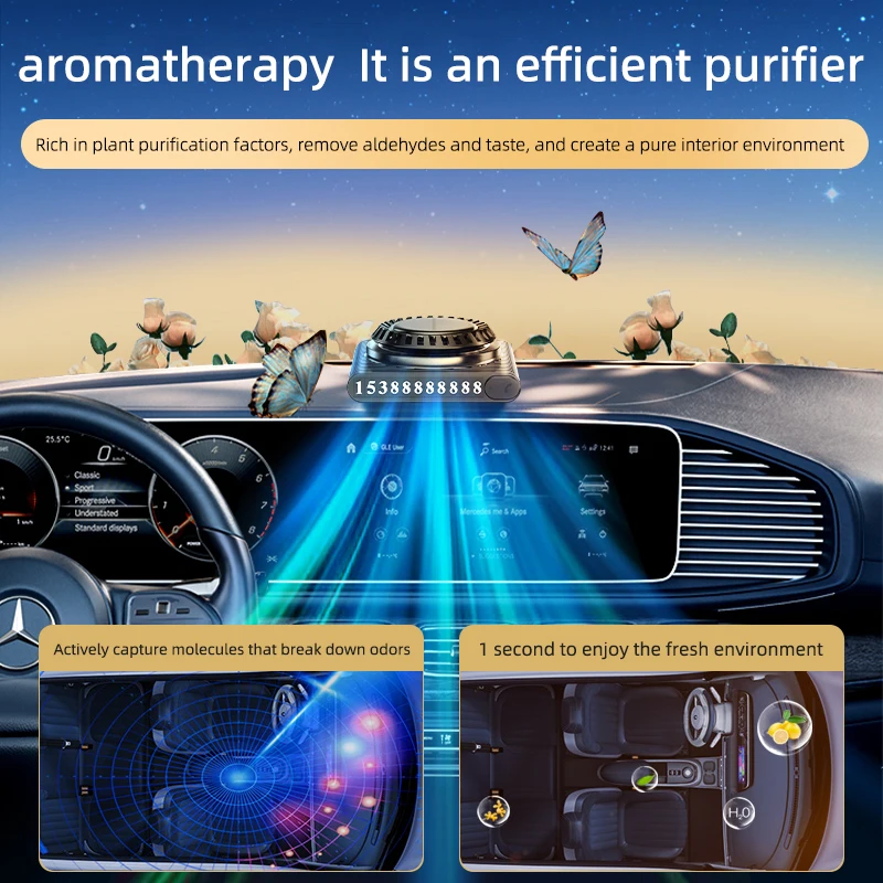 New Model Car Air Fresheners Solar-Powered Fragrance Premium Car Accessory Car fresheners Diffusers for Essential Oils