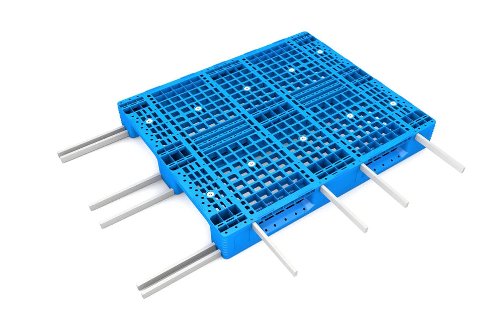 wholesale warehouse use 1200x1000 mm blue color four-way entry injection molded PP material plastic pallet