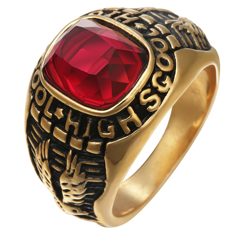 Solid Gold Class Graduation Ring