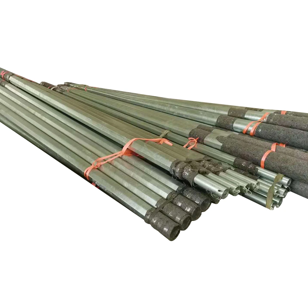 Round tubular hot dip galvanized steel lamp post street light pole with factory price