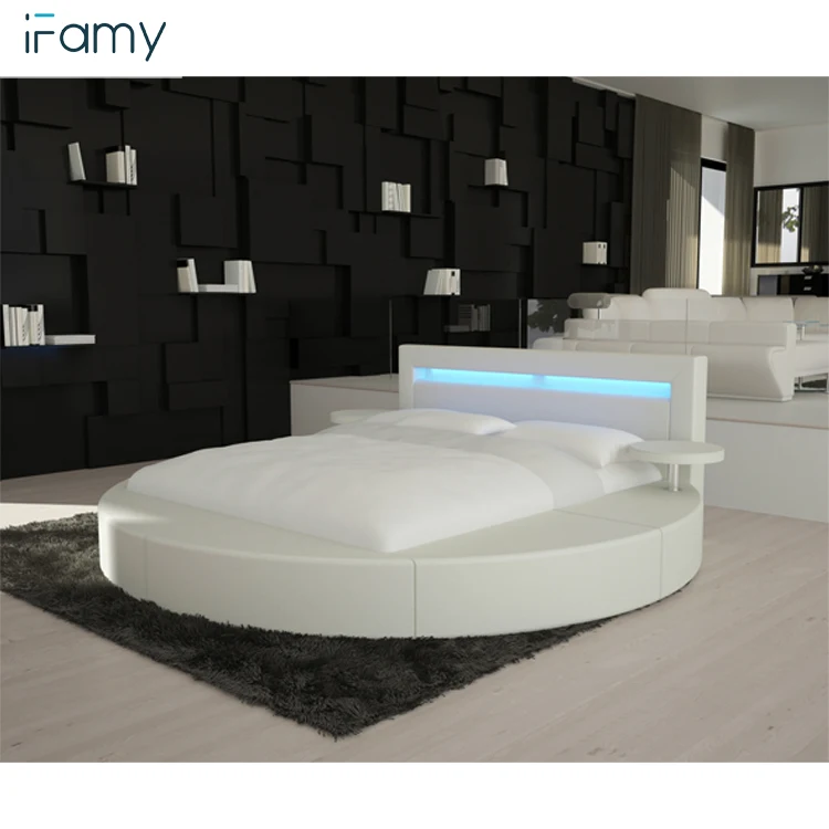 
High-end modern girls bedroom furniture with led light bed 
