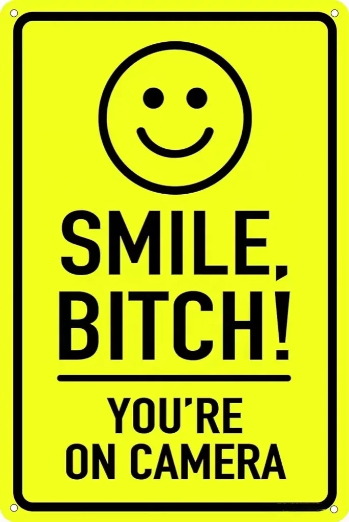 Securun Factory High-Quality  Hot Sales Funny  Security Camera Sign