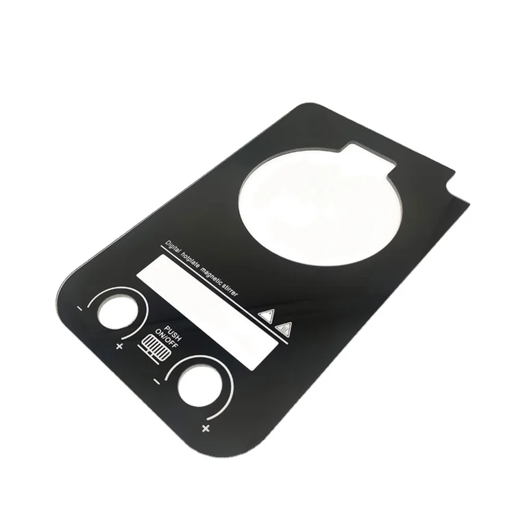 Custom Black Crystal Glass Panel for Induction Heating Touch Glass Switch Panel for Bathroom Application and Solar Decoration