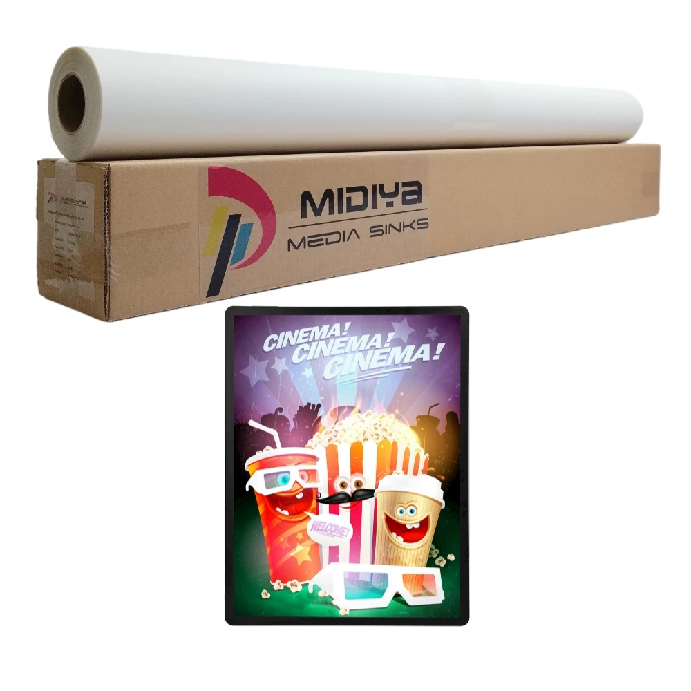 175g 125um reverse printing backlit pet film luxury jewelry watch light box display poster printing advertising materials