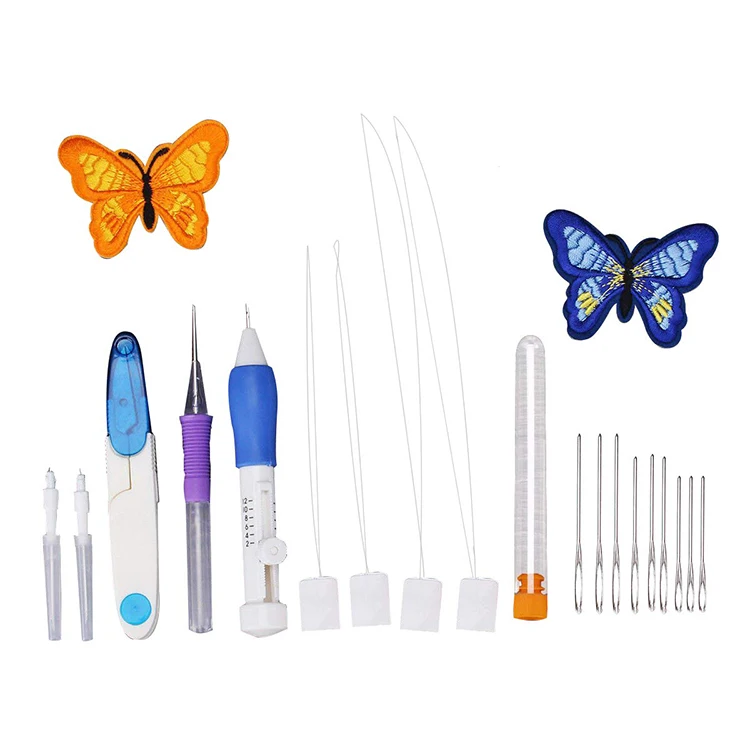 
Magic embroidery pen punch needles embroidery pen set sewing knitting diy craft tool 