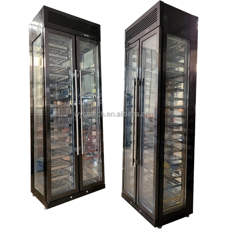 3 Side Glass Display Cooler Upright Showcase For Wine & Beverage Cooler with Cooling System and Compressor Wine Display Cabinet