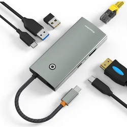 Factory Acasi Av Multiport Adapter Converter In 1 Usb C Hub 6 In1 Docking Station