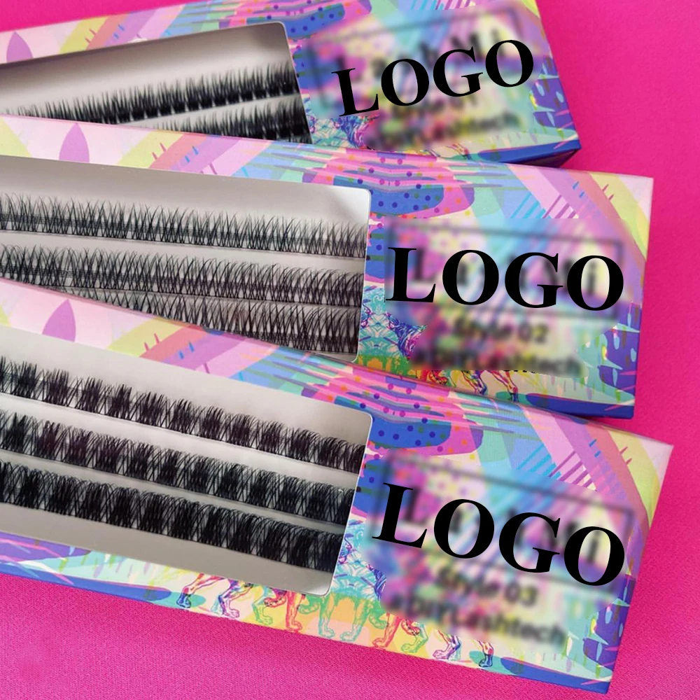 New Arrival Diy Segmented Lashes Kit Private Label Individual Cluster Lashes Natural Lashextension DIY Cluster Lash Extensions