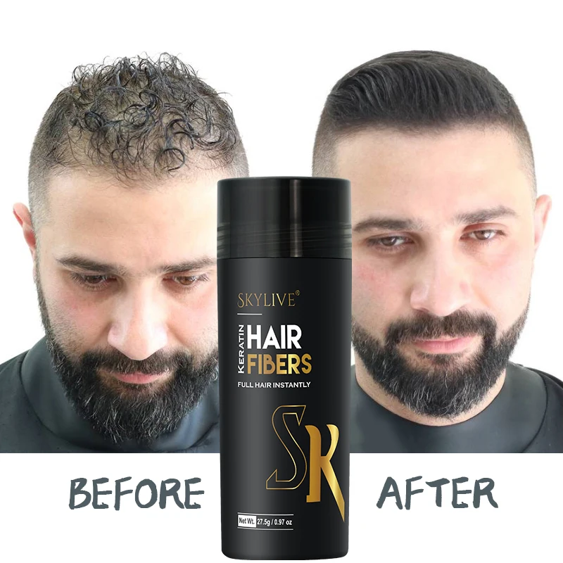 New arrival hair building fibers powder spray fast root cover up fiber spray for thinning hair concealer fiber spray