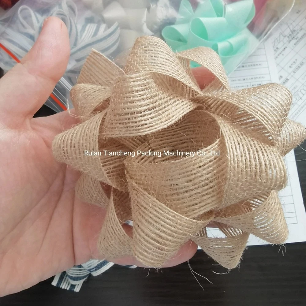 High Quality PP Ribbon Plastic Colorful Floral Bow Making Machine Best Gift Star Bow Forming Making Machine