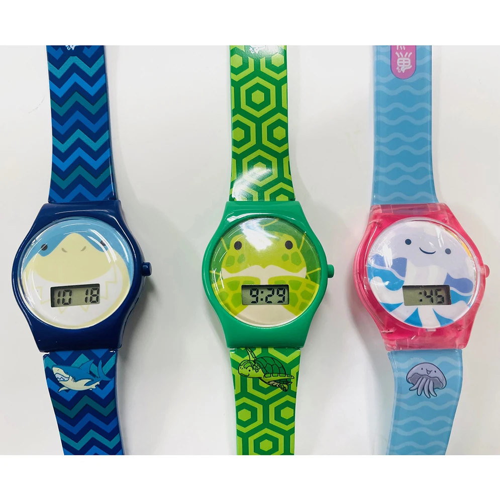 Cute designs affordable children digital wrist watches parts