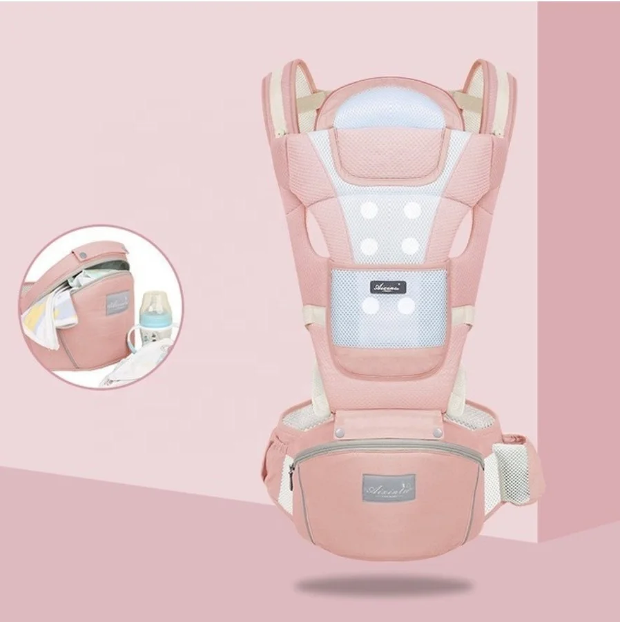 
2019 Amazon Breathable high quality hip seat pure cotton baby wrap carrier 