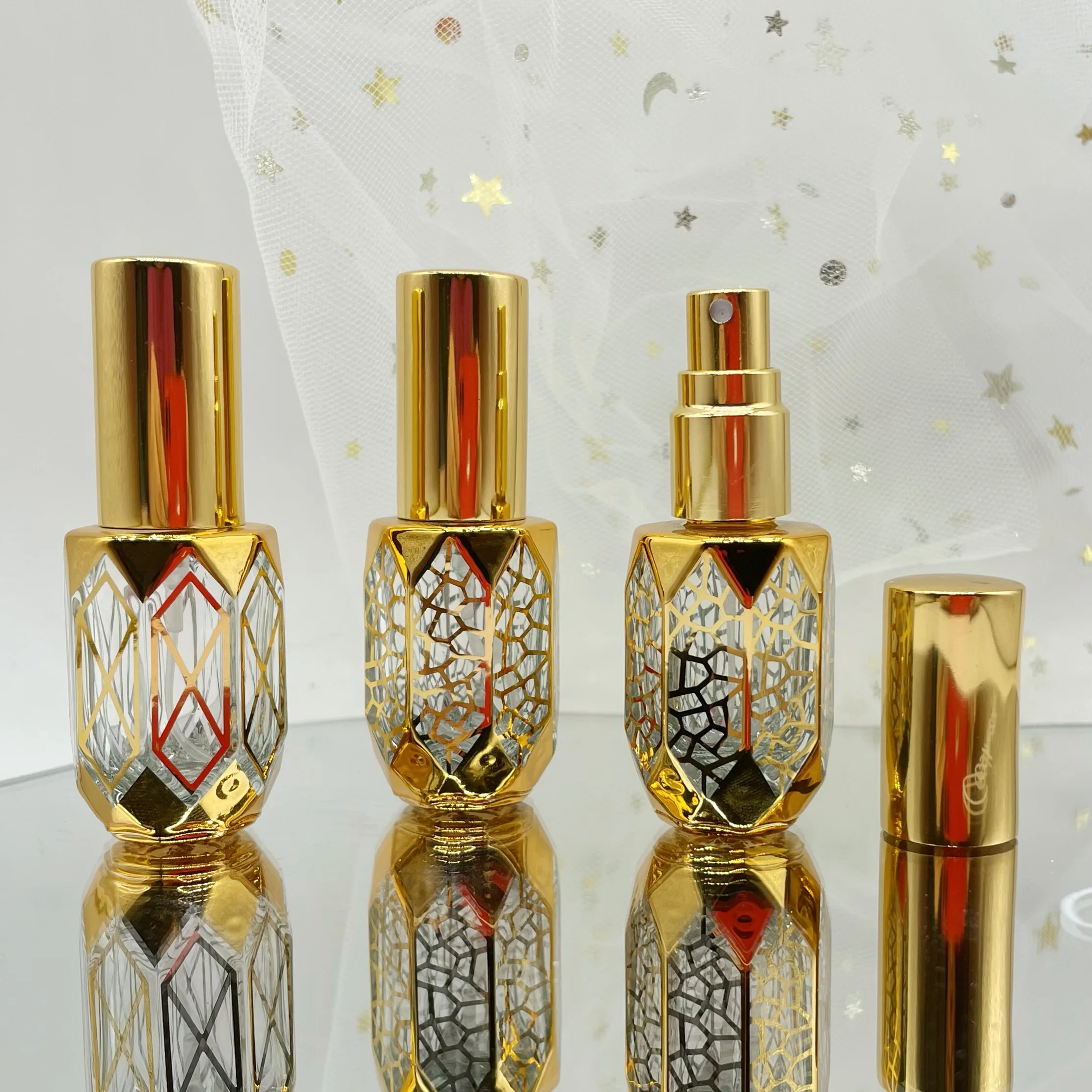 6ml Mini Glass arabic golden pocket perfume bottles