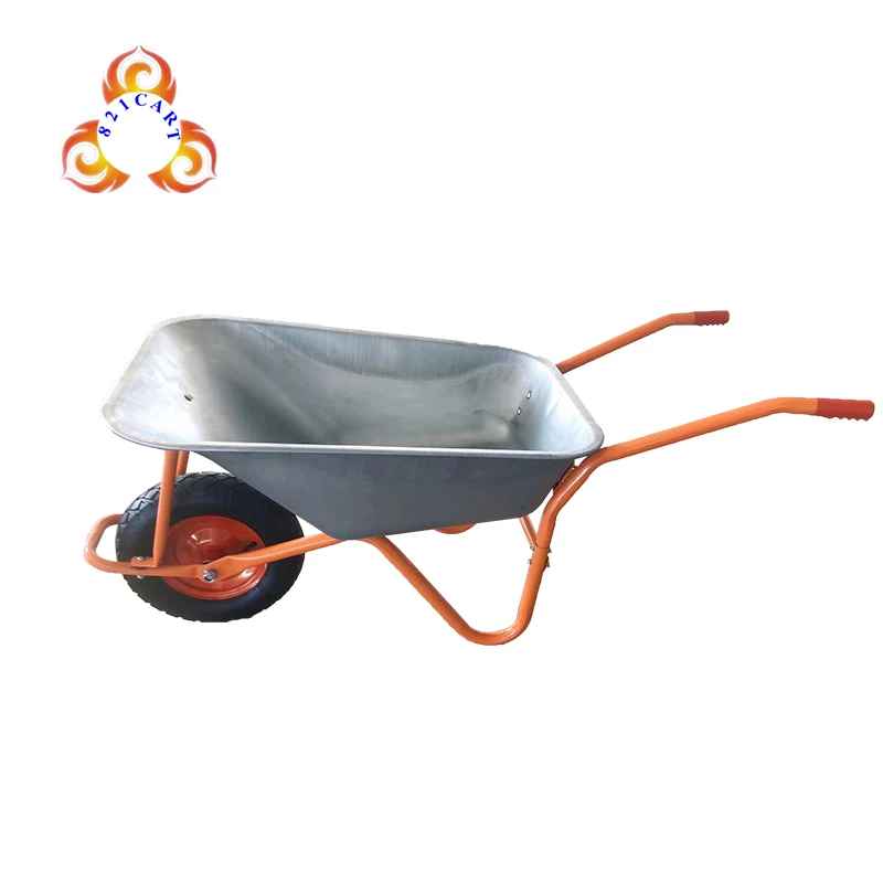 Hot Sell Load 150kg 90l Pneumatic Wheel Heavy Duty Building Material Wheelbarrow for Construction Tools