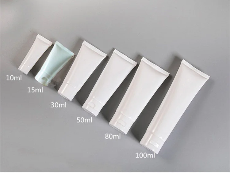 Небольшой минимальный заказ, 10 г, 15 г, 20 г, 30 г, 50 г, 80 г, 100 г, пустая Мягкая косметическая Косметическая трубка из полиэтилена с откидной крышкой, в наличии