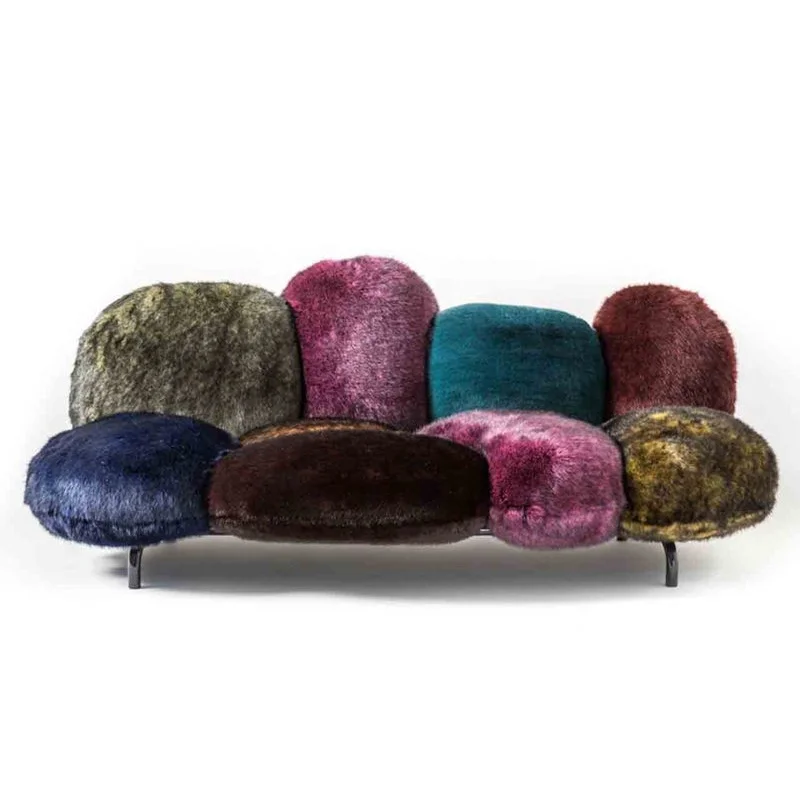 MEIJIA China High Quality Sectional Sofa Cute Shape Multicolor Plush Fabric Comfortable Soft Living Room Sofas