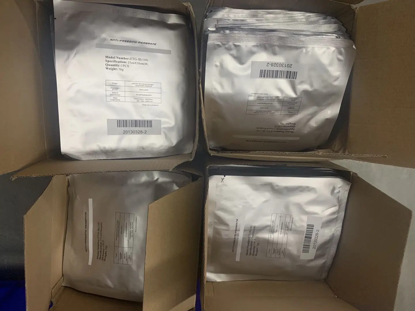 cryo machine use antifreeze membrane 60g/70g/110g anti freeze gel pads