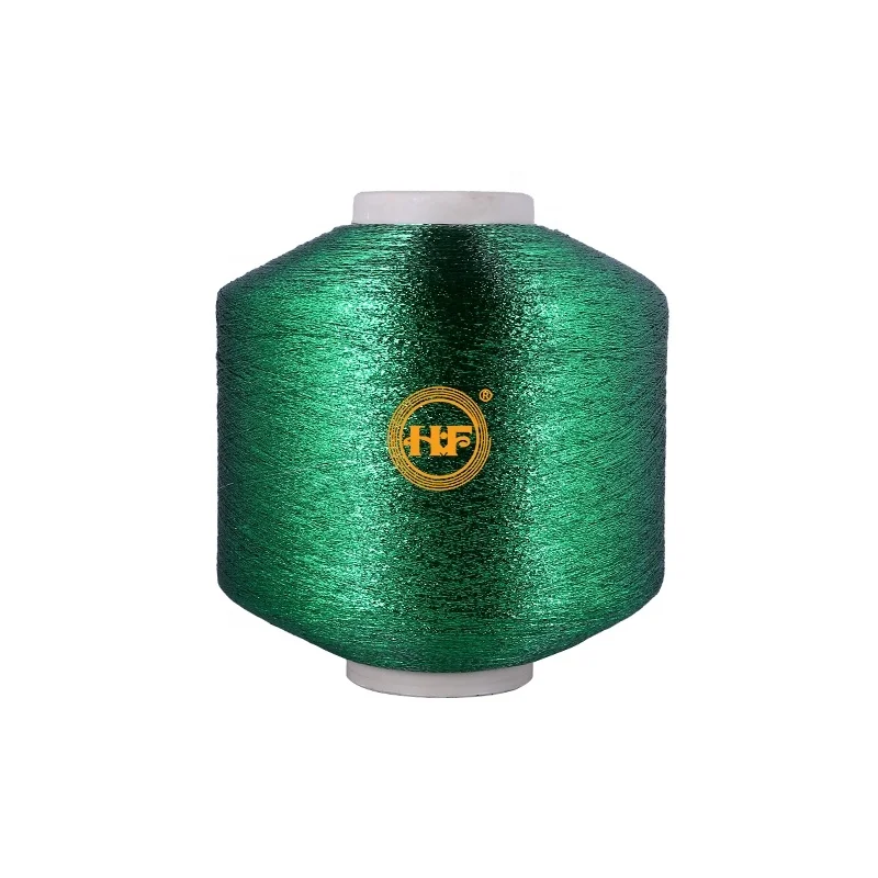 MX Type green metallic yarn Lurex