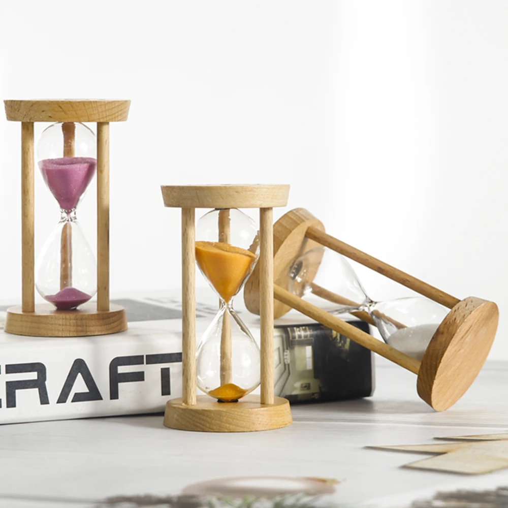 Индивидуальные цвета, винтажная идея, подарок, домашний декор для кухни, маленькие 3, 5 дюймов, деревянная рамка, чайное стекло, песочные часы с таймером