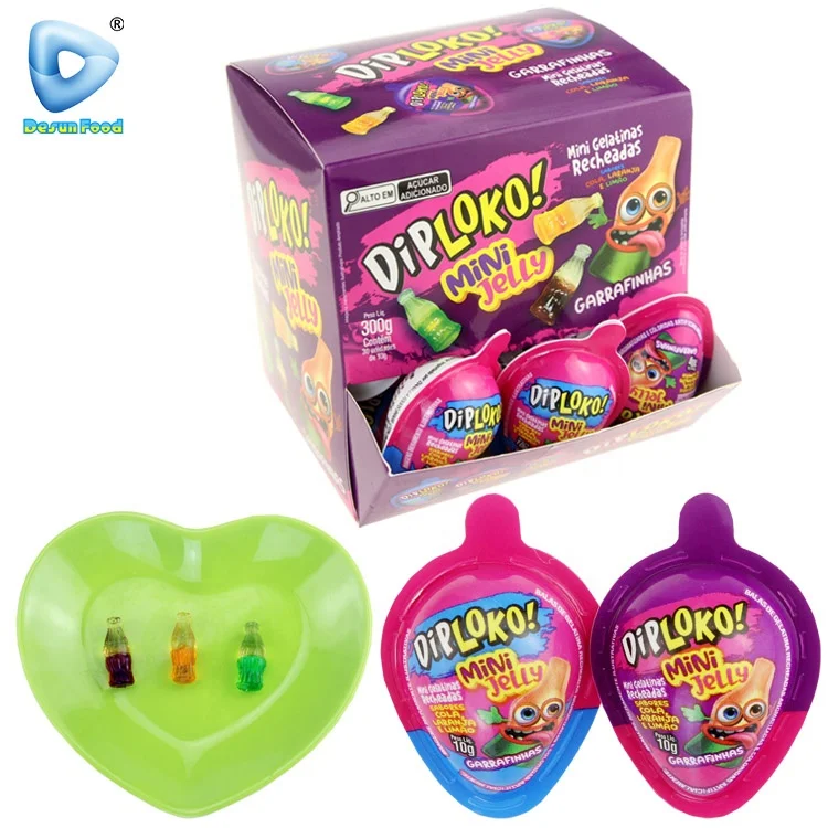 New Gloomy cola bottle shape jelly candy mix fruit flavor soft gummy candy