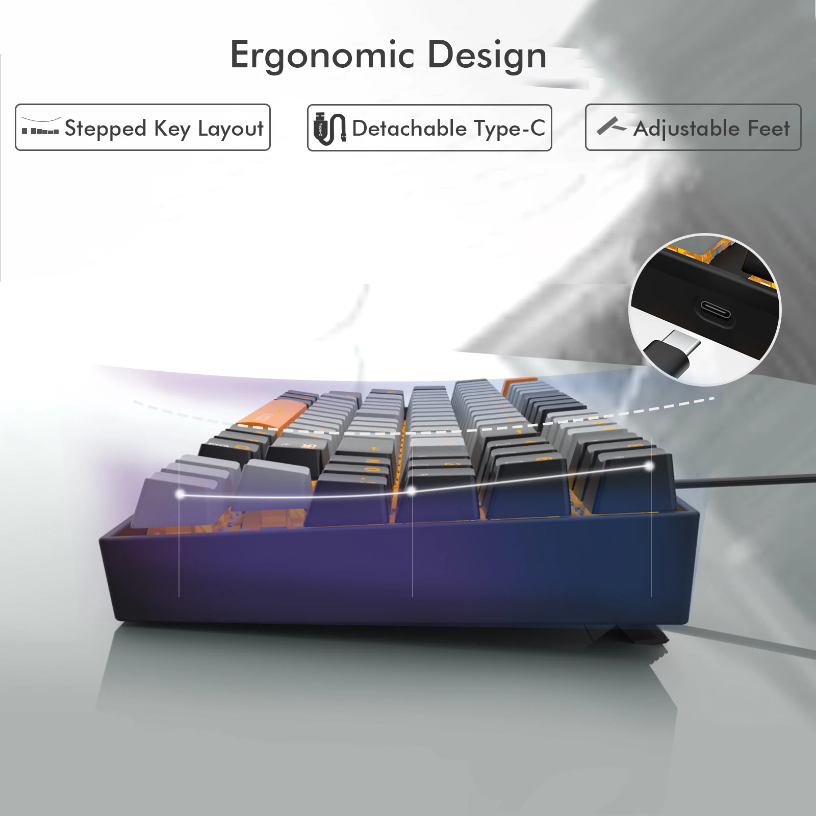 New Arrival TKL Red Switch LED Backlight Wired Gamer PC Computer Mechanical Gaming Keyboard