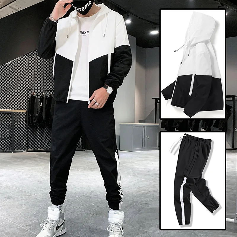 Custom Logo Polyester Plain Hoodies Sweatpants Fitness Jogging Tracksuit Set Fitness Jogging Suit Men Track Suit For Men