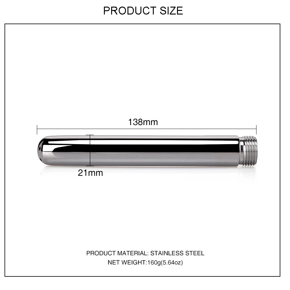 Stainless Steel Anal Shower Head Nozzle Deep Cleaning Enema Douche for Vaginal & Butt Sex Toys for Sexual Pleasure