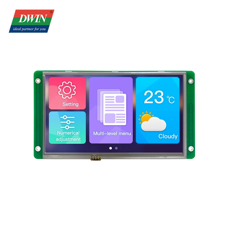 DWIN 7 inch 1024*600 tft screen hmi display lcd touch panel or no touch industrial module DMG10600T070_09W