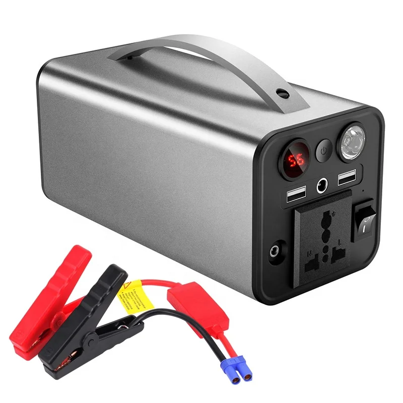 180W Outdoor Solar Generator Lifepo4 Backup Battery Portable Power Station with Car Jump Stater