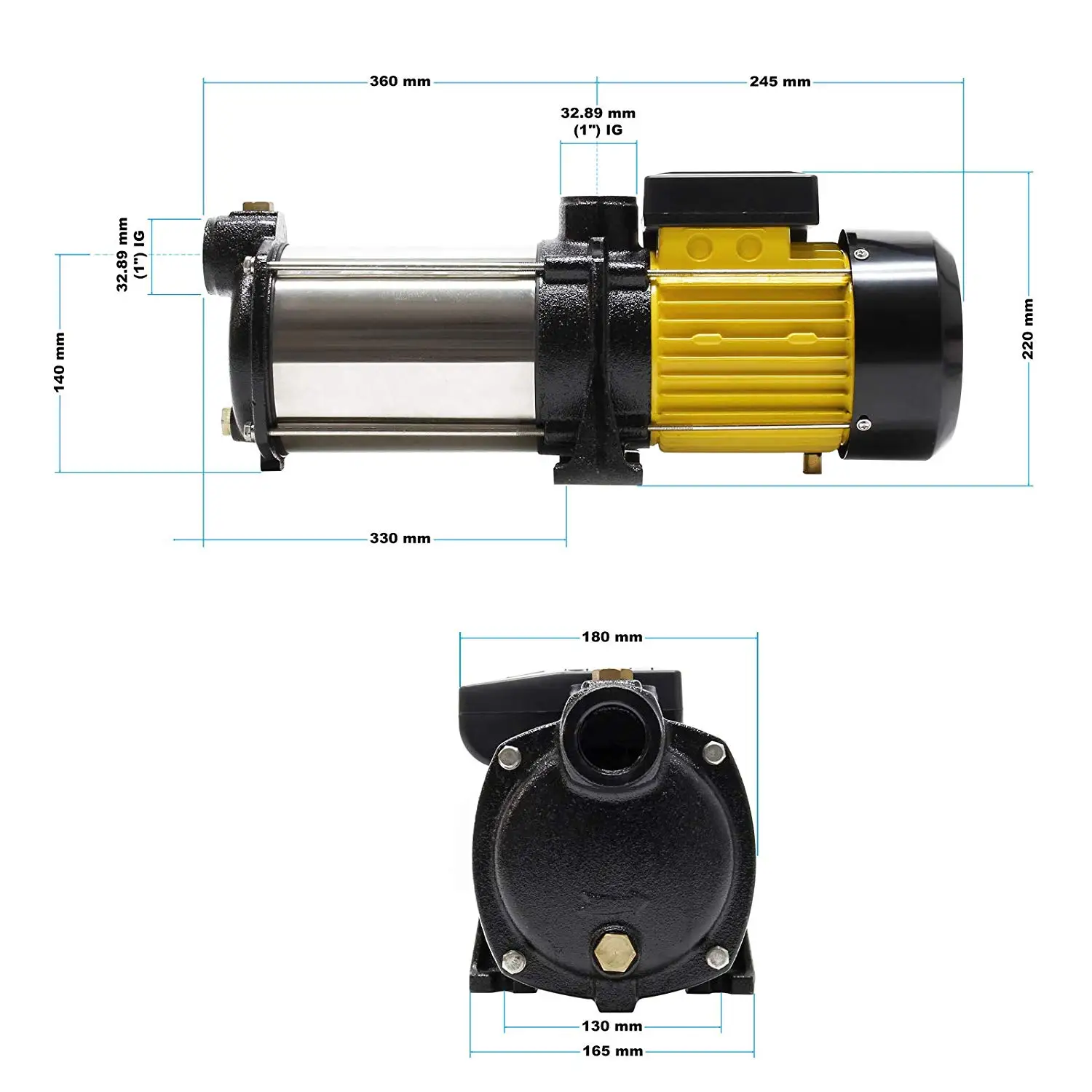 HMC-3SC high pressure horizontal multistage centrifugal pump for garden water