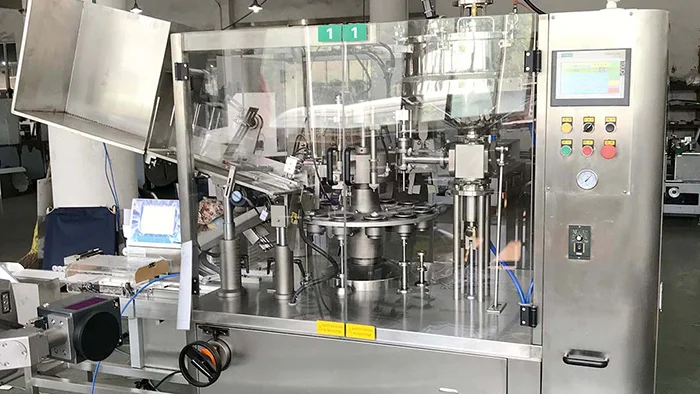 ESKO Single Nozzle Cosmetics Production Equipment Lotion Soft Alu Tube Filling And Sealing Machine