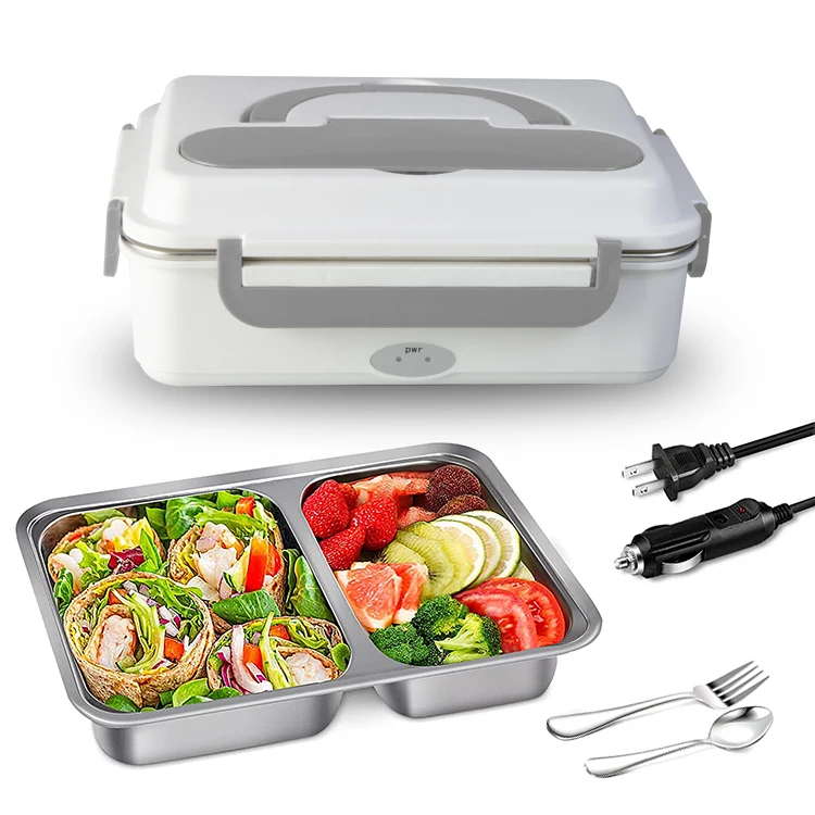 Portable Electric Heating Lunch Box Stainless Steel Food Warmer Electric Lunch Box for Car Truck Home Office