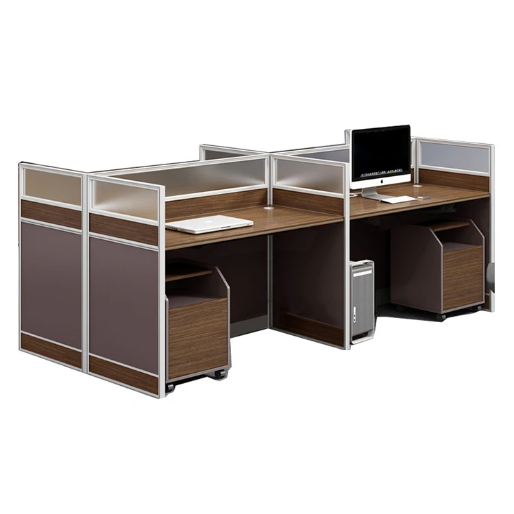 4 Seater Work Bench Modular Office Desk Call Center Partition Table