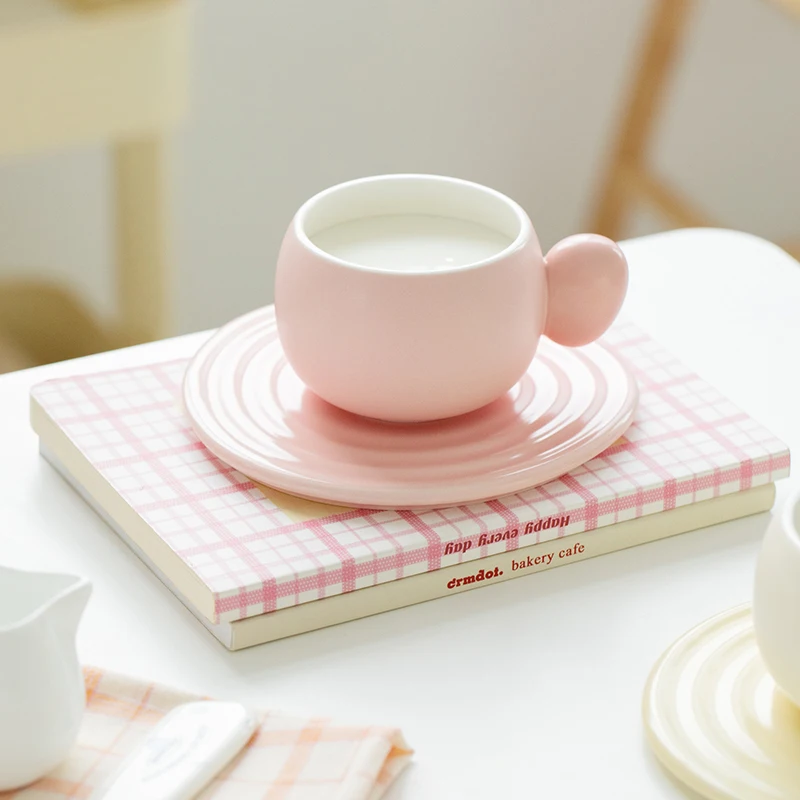 high quality luxury yellow tea cup and ceramic tea with saucer ceramic coffee mug design matte