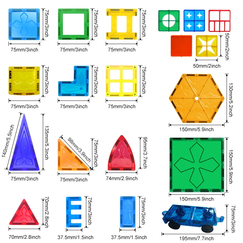 Explosive New Children Educational DIY Toy Magnetic Building Block Magnetic Tiles