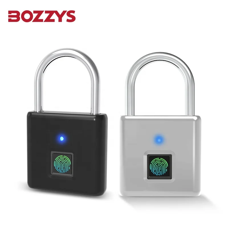 USB Rechargeable smart padlock Intelligent biometric Smart keyless touch outdoor  metal fingerprint padlock